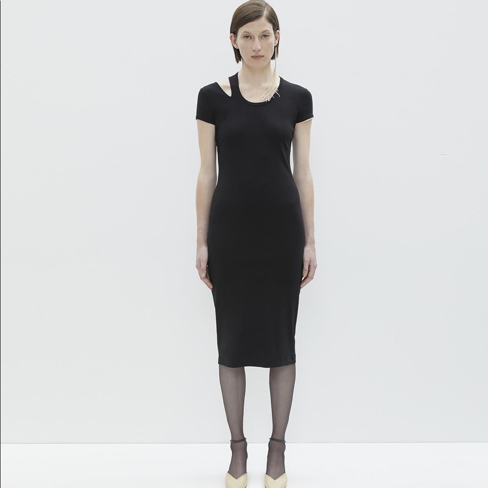 Helmut Lang Picot Edge Slash Dress